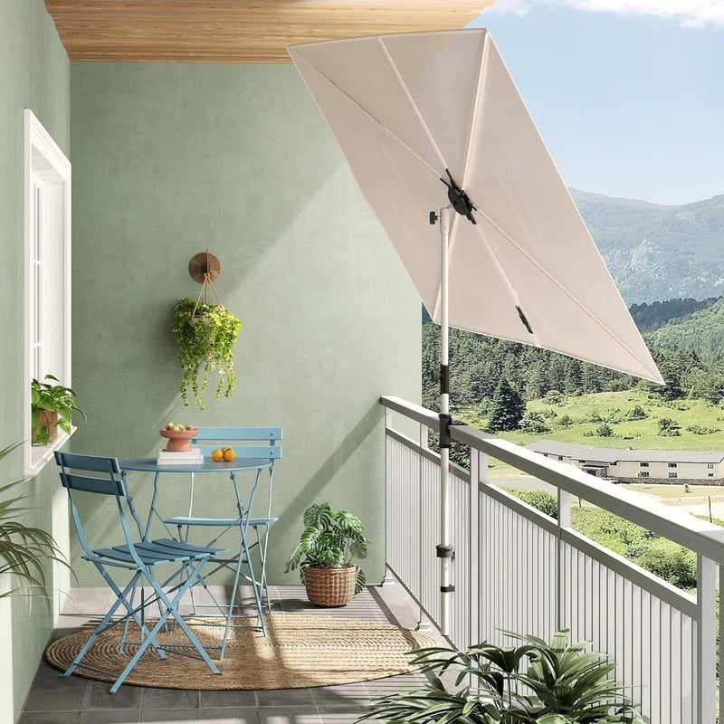 Grand patio Téglalap Erkély Napernyő UV Védelemmel 183x134cm Bézs