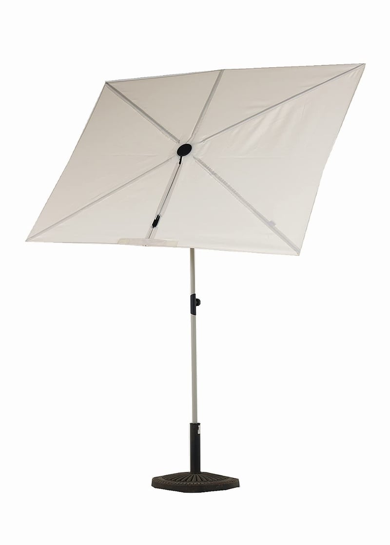 Grand patio pravokutni suncobran za balkon, UV 50+, podešavanje nagiba na tipku - bež - 183x134 cm