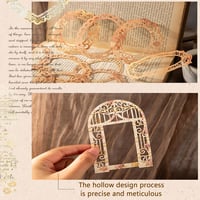 Grasslandy Vintage Csipkés Kivágott Scrapbook Papírkeret 6 Csomag - Naplókészítéshez, DIY Dekorációhoz, Fotóalbumhoz - 5 Alakzat, 10 Minta/C 5