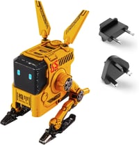 GravaStar Alpha 65W Robot GaN USB-C Töltő - 3 Portos Gyorstöltő iPhone, MacBook, Steam Deck Készülékekhez - Sárga Mecha Dizájn 1
