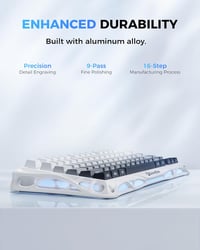 GravaStar Mercury K1 75% Mechanikus Gaming Billentyűzet Alumínium Exoskeleton RGB 4