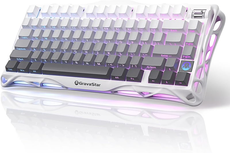 GravaStar Mercury K1 75% Mechanikus Gaming Billentyűzet Alumínium Exoskeleton RGB