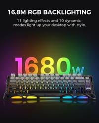 GravaStar Mercury K1 75% Mechanikus Gaming Billentyűzet Alumínium Exoskeleton RGB 6
