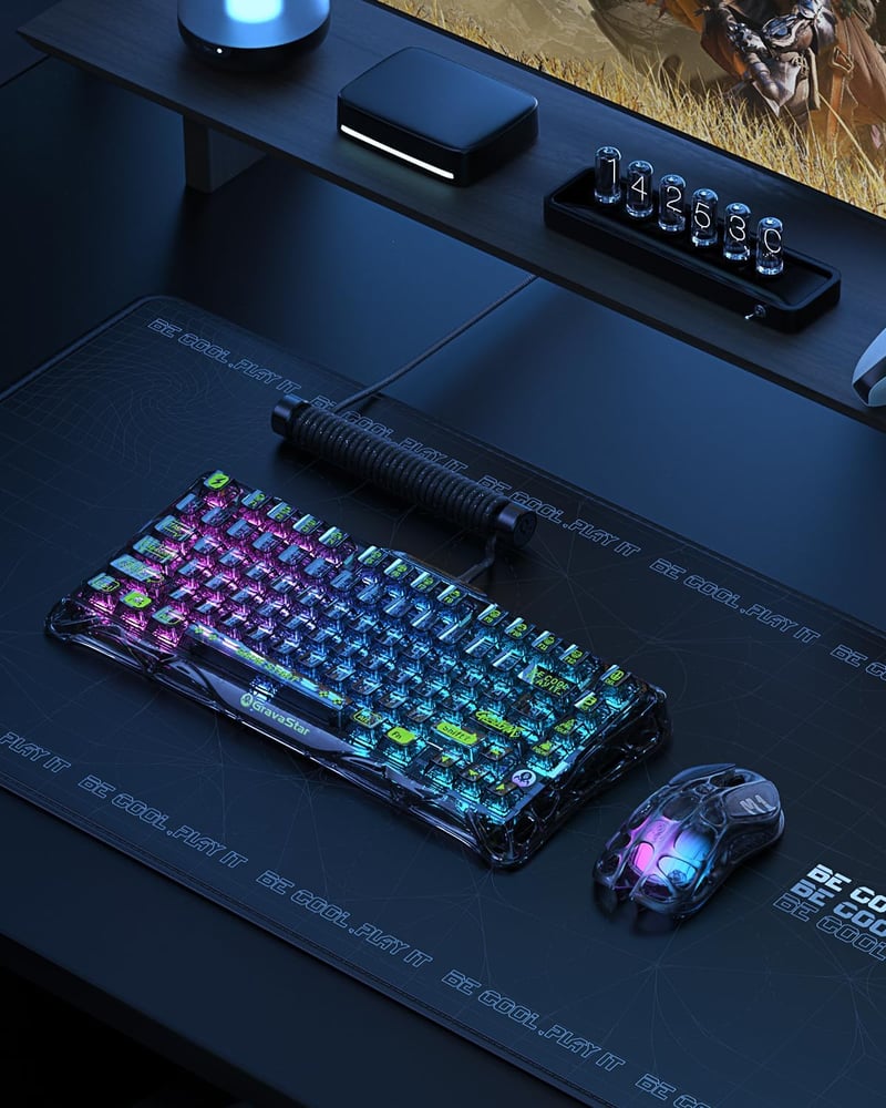 GravaStar Mercury K1 Lite 75% Wireless Gaming Billentyűzet RGB Háttérvilágítással