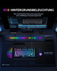 GravaStar Mercury K1 Lite 75% Wireless Gaming Billentyűzet RGB Háttérvilágítással 5
