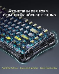 GravaStar Mercury K1 Lite 75% Wireless Gaming Billentyűzet RGB Háttérvilágítással 3