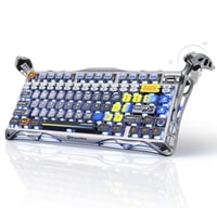 Mechanická herná klávesnica GravaStar Mercury K1 Pro, 75 %, bezdrôtová – strieborná 1