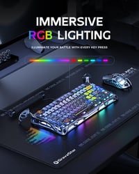 GravaStar Mercury K1 Pro Wireless Gaming Billentyűzet, 75% Alumínium, Mechanikus 5