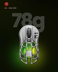 GravaStar Mercury M1 Pro Vezeték Nélküli Gaming Egér, 4K Hz, Magnézium Ötvözet, 26000 DPI, PAW3395 Szenzor, RGB Világítás, Üreges Dizájn - S 5