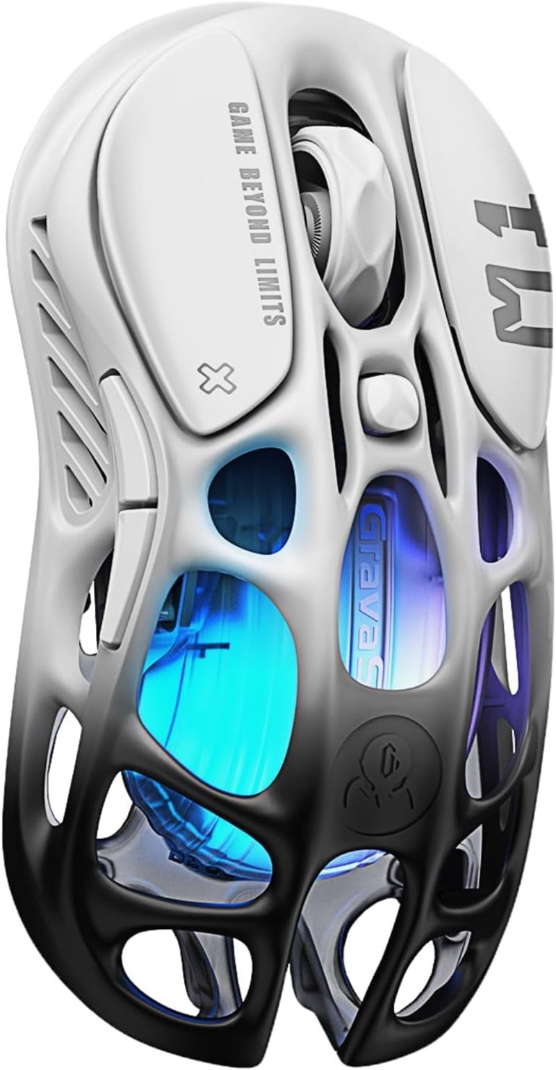 GravaStar Mercury M1 Pro Wireless Gaming Egér 26000 DPI, Ultralight 88g, RGB