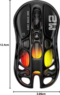 GravaStar Mercury M2 Vezeték Nélküli Gamer Egér - 26000 DPI PAW3395 Szenzor, 79g Ultrakönnyű, 5 RGB Mód, Programozható Gombok, 3 Csatlakozás 8