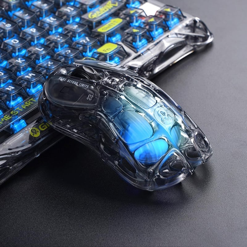 GravaStar Mercury M2 Wireless Gaming Egér 26000 DPI, 79g Ultralight, RGB, Tri-Mode