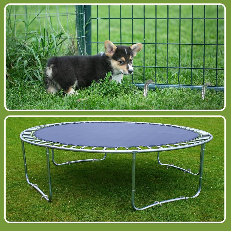 Graxury 10 db 30 cm-es trampolín föld rögzítő szög - rozsdamentes acél J-horog
