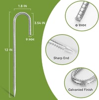 Graxury trambulin és sátorcövek galvanizált acél J-kampós - 20 db 2