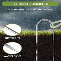 Graxury 8 darabos 30cm-es trambulin rögzítő szett rozsdamentes acél föld horgony 3