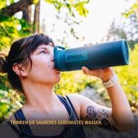 Sticlă cu filtru de apă GRAYL UltraPress 473 ml - Pentru drumeții, camping și călătorii, sticlă filtrantă, Forest Blue 5