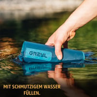 Sticlă cu filtru de apă GRAYL UltraPress 473 ml - Pentru drumeții, camping și călătorii, sticlă filtrantă, Forest Blue 3