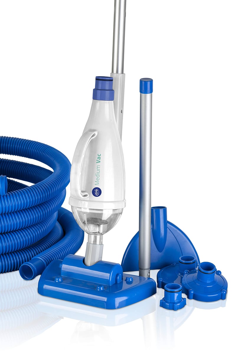 Aspirator manual pentru piscină Gre AR20637Z Medium Vac pentru curățarea fundului piscinelor de dimensiuni mici și medii