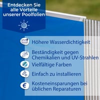 Gre FSP350 okrugla bazenska folija, promjer 350 cm, visina 90 cm, plava PVC bazenska folija 8