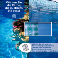 Gre FSP350 okrugla bazenska folija, promjer 350 cm, visina 90 cm, plava PVC bazenska folija 5