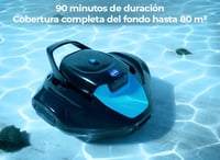 Gre Moovo 90 akumulátorový bazénový vysávač pre nafukovacie a zabudované bazény do 80 m², 90-minútová výdrž, 2 l nádoba, 2600 mAh lítiová batéria 5