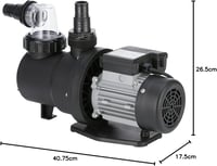 Filtračné čerpadlo do bazéna Gre PP032, 250 W, 7 m³/h, pre bazény do max. 35 m³, samonasávacie, čierne 7