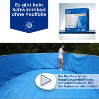 Vodotesná PVC fólia do oválneho bazéna Gre 500x300x120 cm, modrá, s upevnením 7