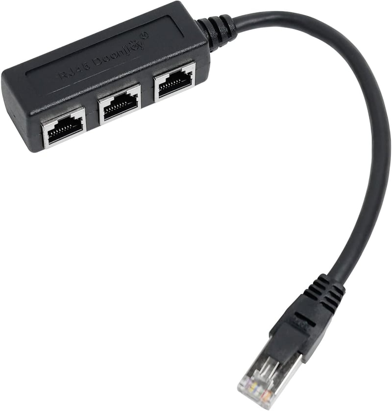 Greacesrio RJ45 Splitter 1 Apa 3 Anya Ethernet Elosztó Cat5e Cat6 Cat7