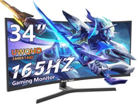 Great Voell 34" ívelt ultrawide gaming monitor - UWQHD 3440x1440, 165Hz, 1500R 1