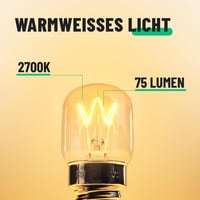 Greate Žiarovka do chladničky 15 W E14 2700 K teplá biela 90 lúmenov T22 kapsula 2 ks – Šijací stroj, odsávač pár, soľná lampa, mraznička 7