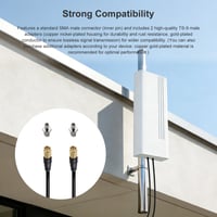 Vonkajšia 5G anténa Greatzer 22dBi, smerová MIMO anténa 600-6000 MHz, duálna polarizácia, zosilňovač pre 4G LTE router, konektory SMA a 2x TS9, 2x 10 m nízkoztratový kábel 5