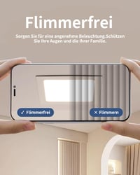 Grebeam 6 ks LED zapustené bodové svietidlo 16W 3CCT 1400lm štvorcové stropné svietidlo 230V IP44 ultratenké 25mm montážny otvor Ø145-160mm teplá neutrálna studená biela 4