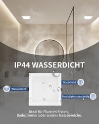 Grebeam 6 ks LED zapustené bodové svietidlo 16W 3CCT 1400lm štvorcové stropné svietidlo 230V IP44 ultratenké 25mm montážny otvor Ø145-160mm teplá neutrálna studená biela 3