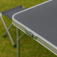 Skladací kempingový stôl so sadou 4 stoličiek Greemotion, 120x60x70 cm, sivý – ultraľahký piknikový a outdoorový stôl 5