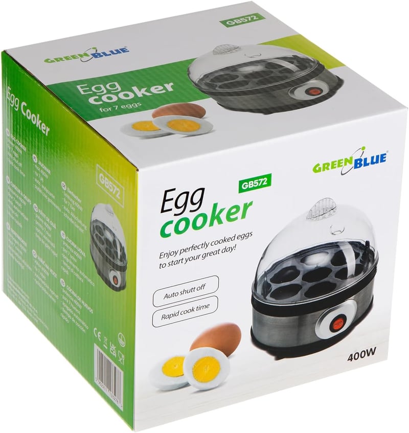 Green Blue GB572 tojásfőző 1-7 tojáshoz, 400W, mérőpohárral és tojásvágóval