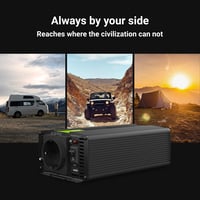 Invertor de tensiune Green Cell 300W/600W 24V-230V cu undă sinusoidală pură, convertor DC-AC pentru sisteme solare și bricheta auto 4