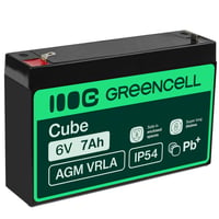 Olovený gélový akumulátor Green Cell AGM VRLA 6V 7Ah pre alarmy, UPS a elektrické hračky - bezúdržbový, cyklický 1