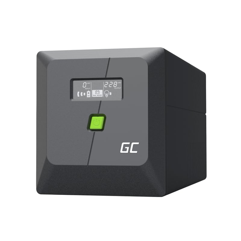 Záložný zdroj Green Cell PowerProof UPS 1000VA 700W s LCD displejom a čistou sínusoidou