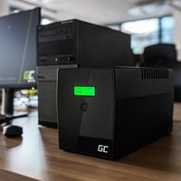 Sursă de alimentare neîntreruptibilă (UPS) Green Cell 2000VA 1200W Line Interactive AVR cu undă sinusoidală simulată, USB, RJ45, 4x prize Schuko, 230V 7