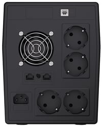 Sursă de alimentare neîntreruptibilă (UPS) Green Cell 2000VA 1200W Line Interactive AVR cu undă sinusoidală simulată, USB, RJ45, 4x prize Schuko, 230V 2