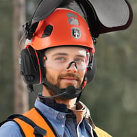 GREEN DEVIL Erdészeti Védősisak Hallásvédelemmel és Arcvédővel 3in1 4