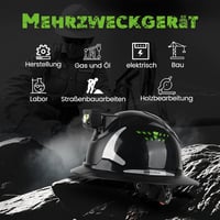 GREEN DEVIL Matrix teljes peremű OSHA építési sisak LED fejlámpa IPX5 és 6 pontos rendszer 8