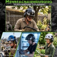 GREEN DEVIL Mervex lesnícka ochranná prilba s dvojitým bezpečnostným priezorom EN166 a chráničmi sluchu EN352 SNR32dB, certifikácia EN397, ABS materiál, záhradníctvo a stavebníctvo 6