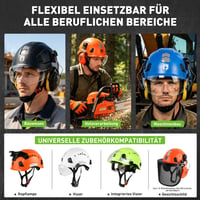 Bezpečnostná prilba 3 v 1 GREEN DEVIL Mervex Vent, EN 397 | S priehľadným/dymovým štítom a ochranou sluchu SNR 32 dB | Priemyselná ABS prilba 53-63 cm na stavbu 6