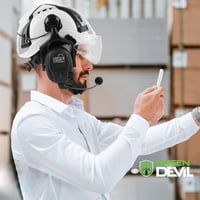 GREEN DEVIL X-Armor Védősisak Aktív Hallásvédelemmel Bluetooth Fehér EN397 6