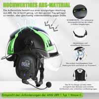 GREEN DEVIL X-Armor Védősisakok Aktív Hallásvédelemmel és Bluetooth Ipari Munkasisakok 3
