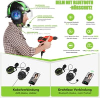 GREEN DEVIL X-Armor Védősisakok Aktív Hallásvédelemmel és Bluetooth Ipari Munkasisakok 2