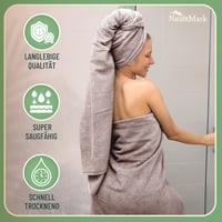 Set de 10 prosoape GREEN MARK Textilien – 100% bumbac – 4 prosoape de mâini 50x100 cm, 2 prosoape de baie 70x140 cm, 2 prosoape pentru oaspeți 30x50 cm, 2 mănuși de baie – nisip/bej 4