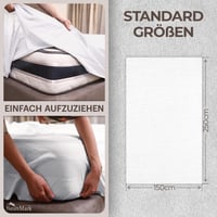 GREEN MARK Textilien plachta 250x150 cm biela, 100% tkaná bavlna, plochá plachta na jednolôžko 4