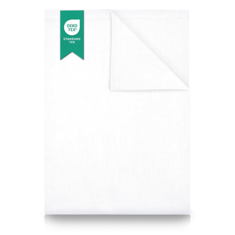 GREEN MARK Textilien plachta 250x150 cm biela, 100% tkaná bavlna, plochá plachta na jednolôžko